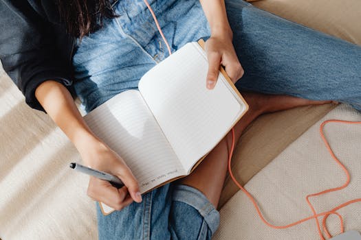 person journaling their thoughts