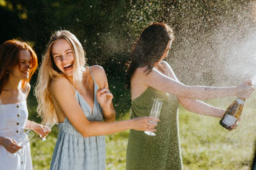 grateful young adults enjoying a sunny day