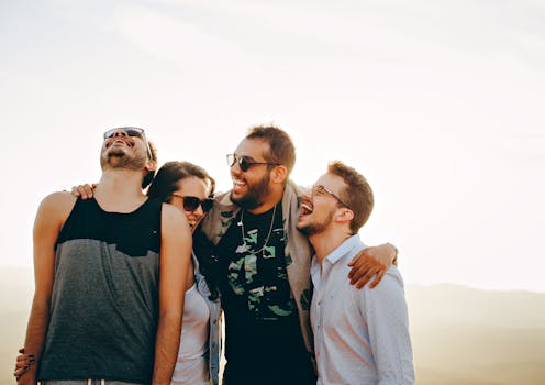 group of friends enjoying a good time