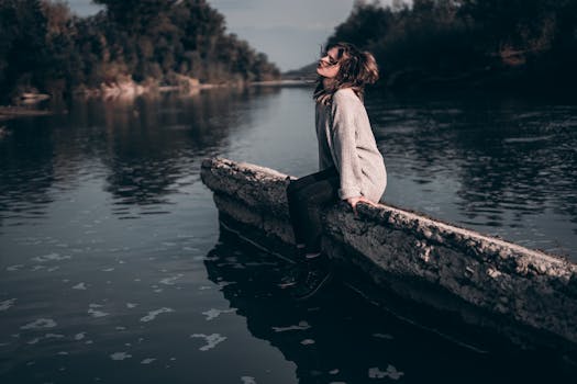 person meditating in a serene environment