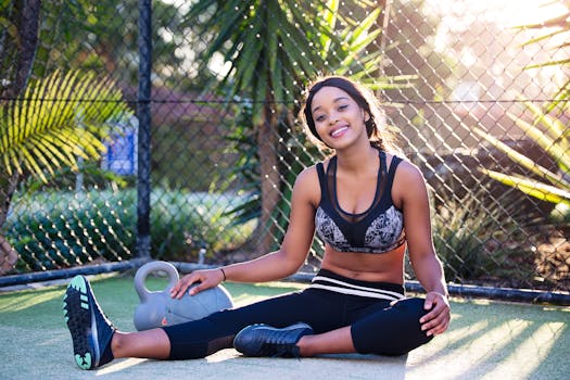 young adult exercising outdoors