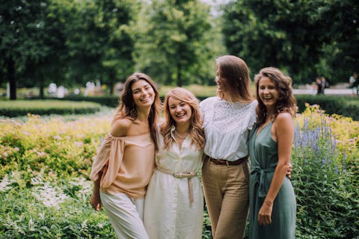 group of friends laughing together