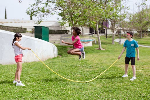 happy group playing outside