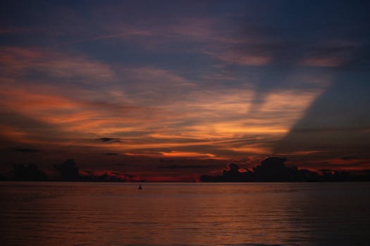 image of a serene sunset