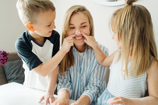 family enjoying fun activities together