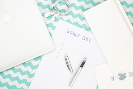 image of a checklist for setting achievable goals