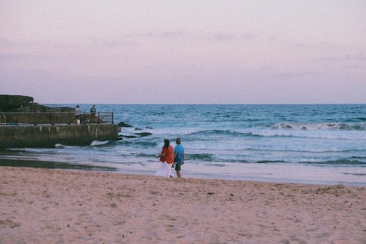 Travel journaling by the beach