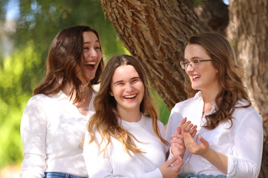 happy group of friends enjoying life