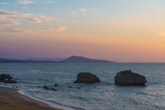 beautiful sunset over a beach